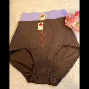 Lacy assorted embroidery floral print Underwear XL